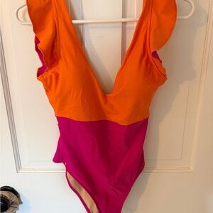 Summersalt Orange and Pink Women's One Piece Swimsuit